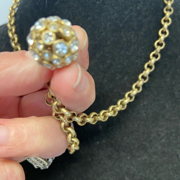 Stella & Dot Rhinestone Ball Charm necklace - Picture 4 of 7